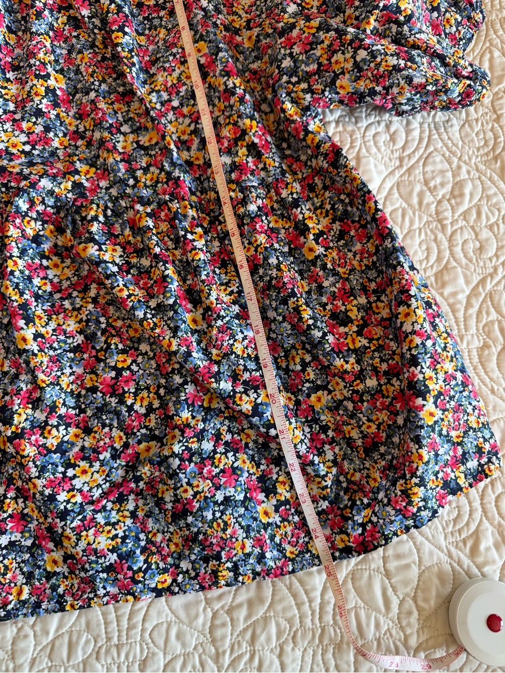 Old Navy Floral Print Puff-Sleeve Babydoll Top - Picture 8 of 9